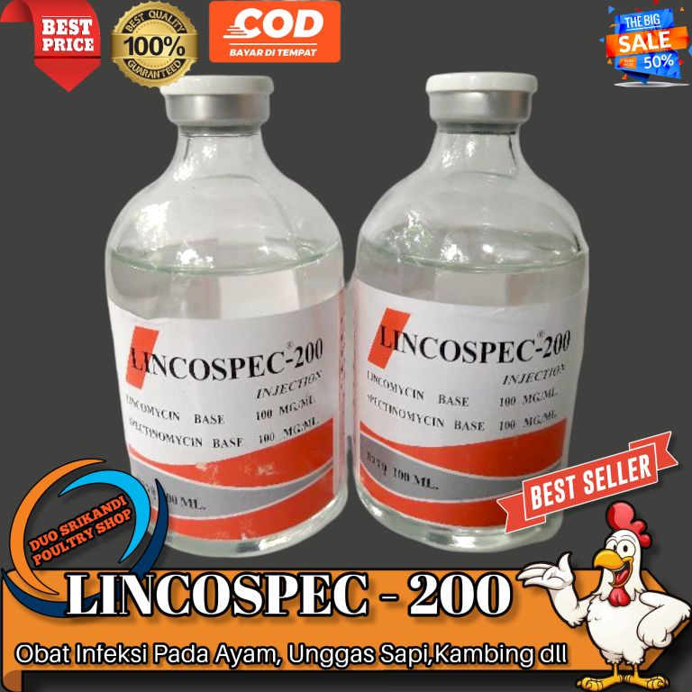 LINCOSPEC 200 LINCOSPECS OBAT INFEKSI PADA AYAM SAPI KAMBING BABI