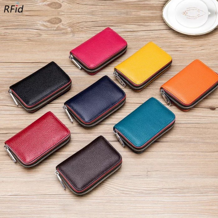

ORGANIZER-DOCUMENT- DOMPET KARTU CARD HOLDER RFID 7155 KULIT BERKUALITAS 12 SLOT KARTU - ORANGE
