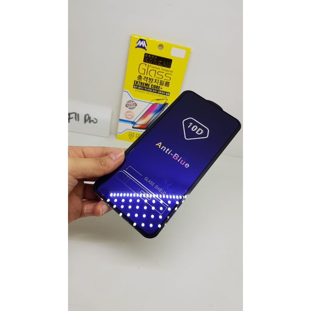 KOREAN Anti Blue Ray 10D Tempered Glass Oppo F11 Pro 6.53 inchi FULL SCREEN Oppo F11 Pro FULL GLUE