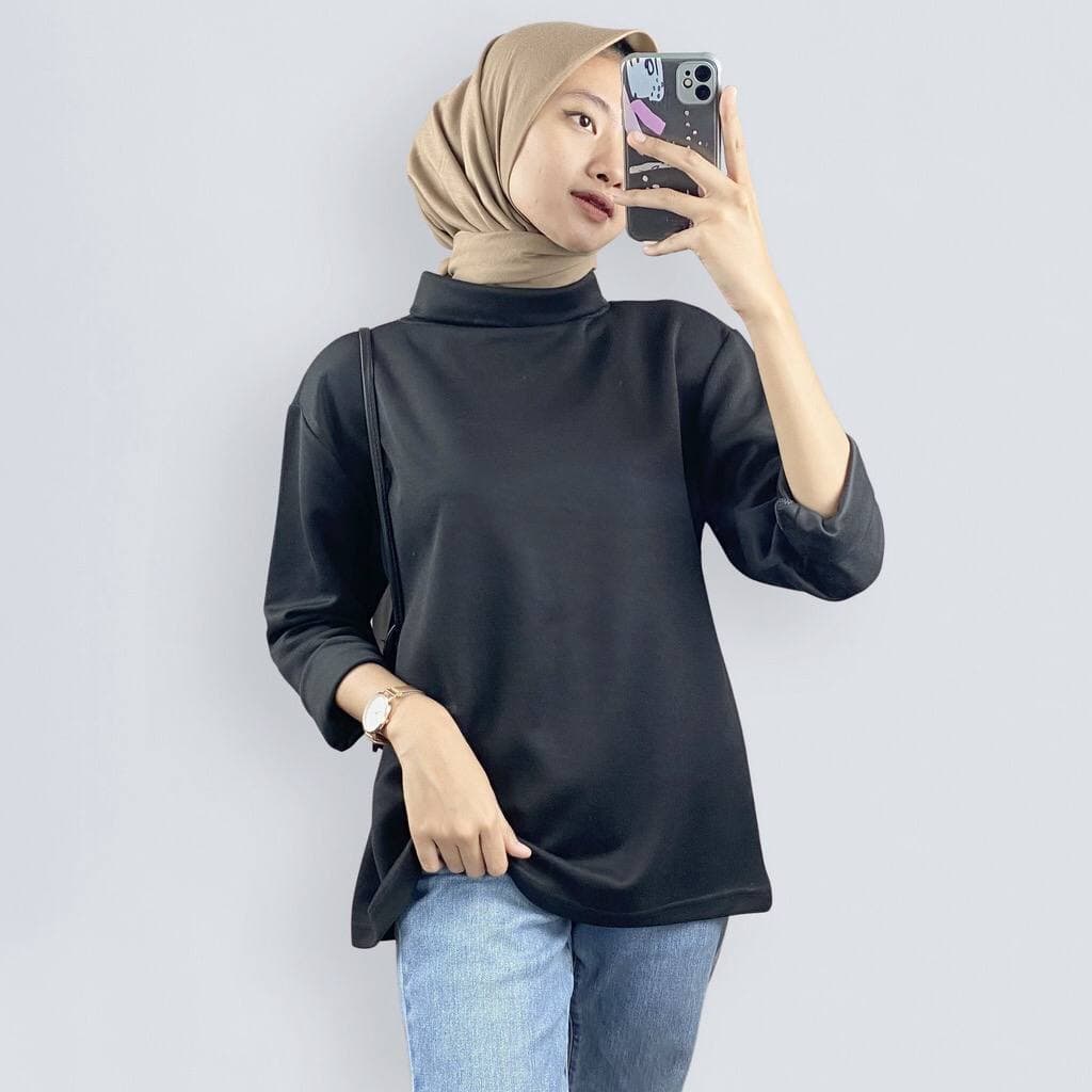 NEW - RIB TURTLE NECK PREMIUM TEBAL KERAH TINGGI/ MANSET RIB TURTLENECK POLOS TERLARIS RIBB WANITA