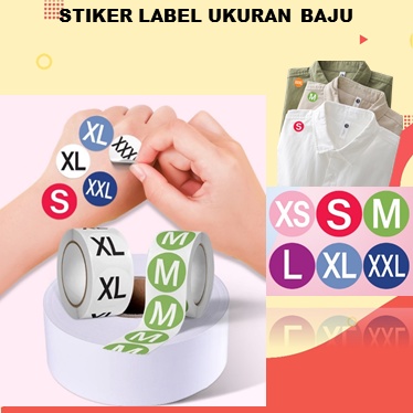 

Stiker Label Size Baju dan Celana / Huruf Sticker Tempel Bulat Ukuran 2,5cm