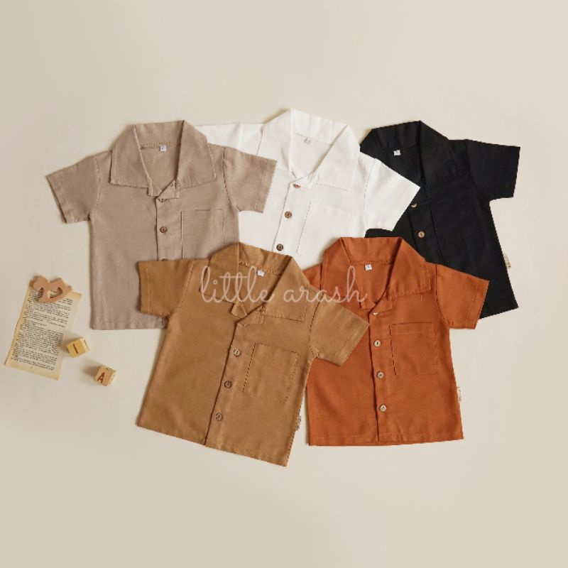 Domikado | Kai Shirt | Kemeja anak bahan linen | Atasan anak