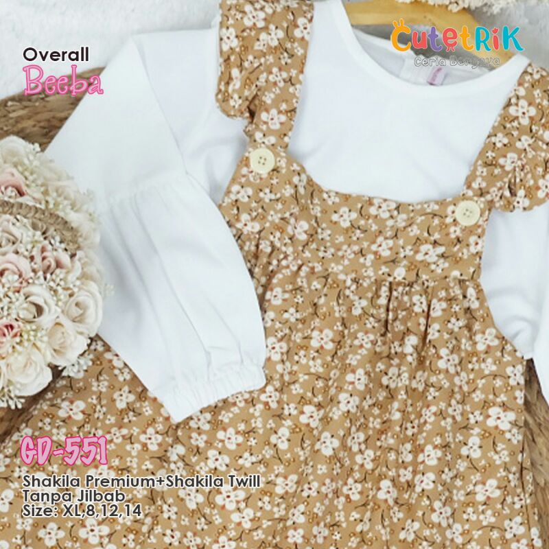 Cutetrik Set Overall Anak Perempuan dan Dewasa