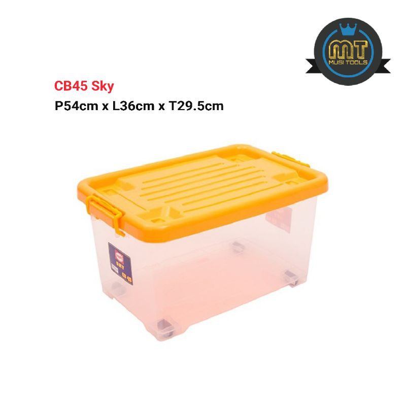 Container Box Shinpo CB45 Sky / Kontainer Box / Kotak Plastik / Box Baju Mainan / Shinpo