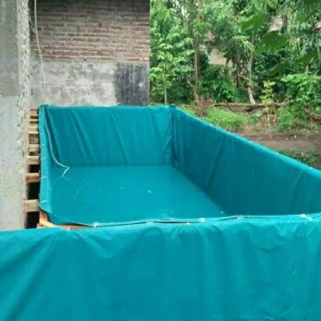 Kolam Terpal Kotak 2x3x1 Pvc Orchid +pembuangan Air