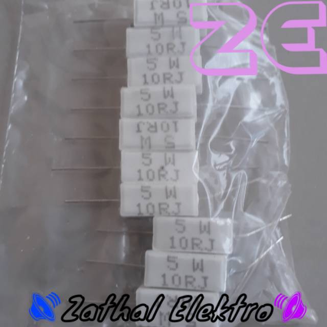 Resistor Kapur 10 ohm 5W 5 watt