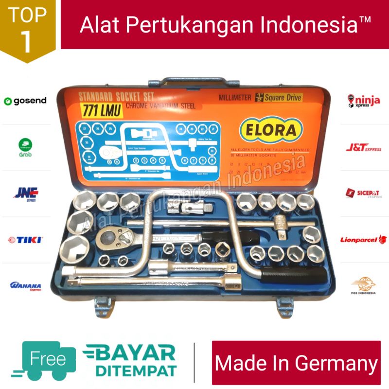 Tools Kunci Shock Set Import Original ELORA 771 LMU - Made In Germany Kunci Sok Soket Kunci Shok Soc