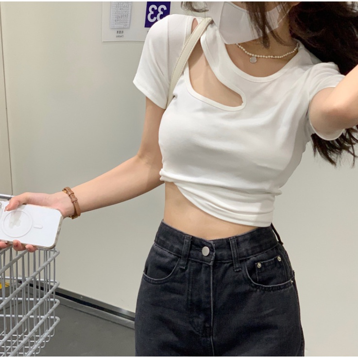 RSB BJ281 Baju Wanita Knit Crop Top Atasan Wanita Baju Fashion Korean