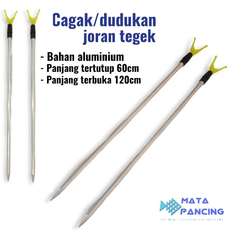 1pcs cagak dudukan joran tegek teleskopis untuk penyangga joran tegek teleskopik panjang 60cm anten 