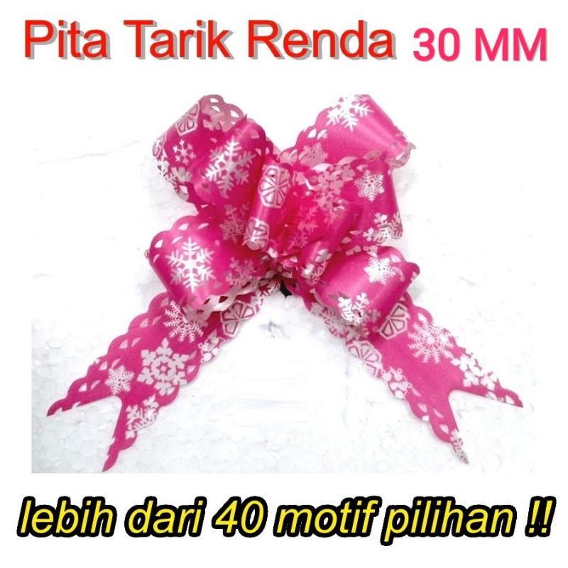 𝗧𝗲𝗿𝗺𝘂𝗿𝗮𝗵 !!! 10 pcs Pita tarik serut besar 30 mm = 48 CM. hiasan parcel souvenir kado ulang tahun goodie bag 𝐖𝐀𝐑𝐍𝐀 𝐂𝐄𝐑𝐀𝐇