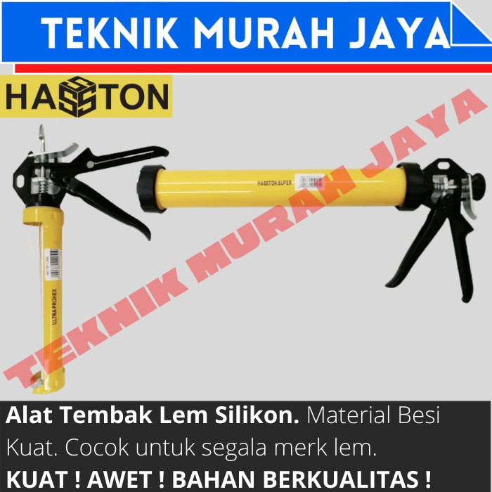 Alat Tembak Lem Silikon Sealant HASSTON PROHEX 1371-200 Caulking Gun
