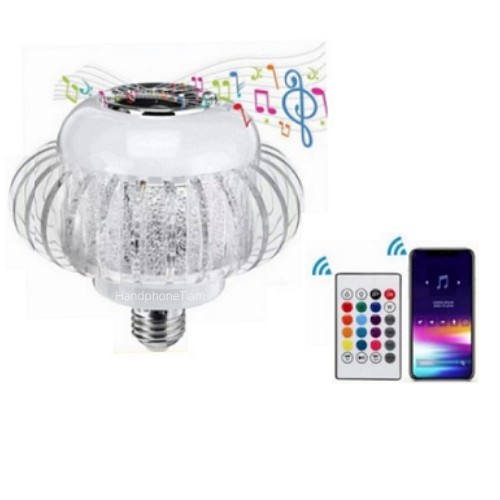 TERBARU!!Speaker Bohlam Lampu Kristel + Romete Lampu Speaker Bluetooth Control Warna Warni Rainbow