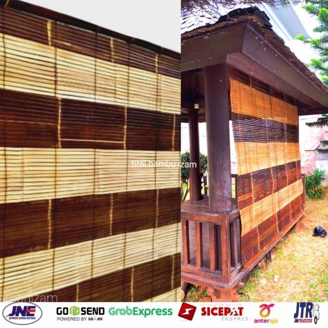 &gt;&gt;&gt;&gt;&gt;] Tirai bambu/kere bambu kirai kerai bambu wulung motif natural 2mx2m