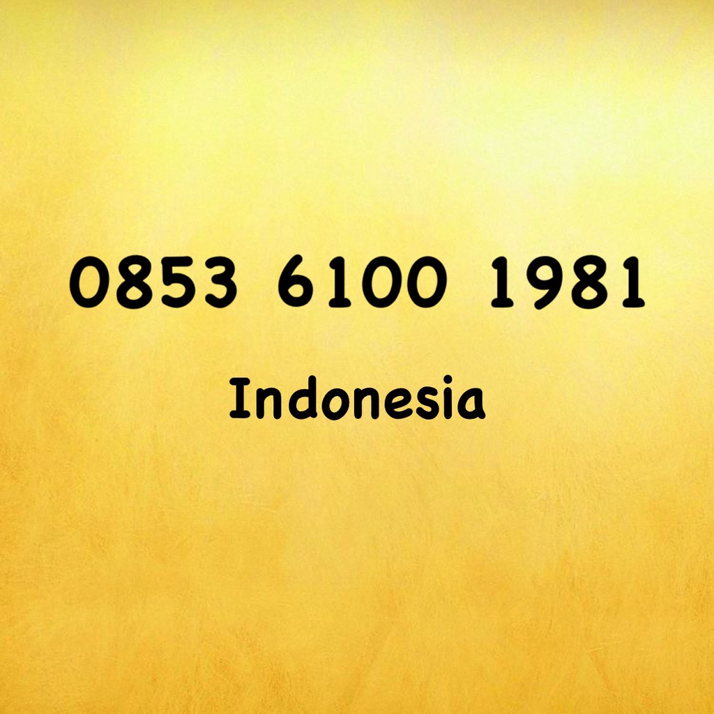 Nomor Cantik Kartu AS Seri Tahun - 81 - 0853 6100 1981