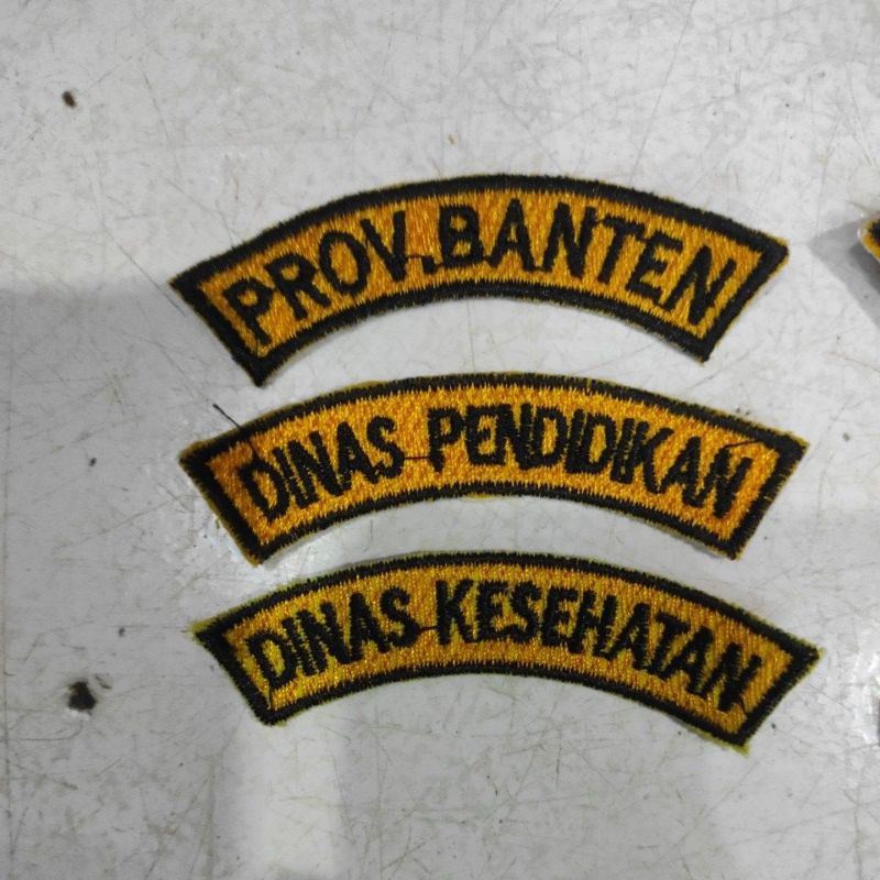 Satu set logo emblem patch Tangerang selatan bordir komputer