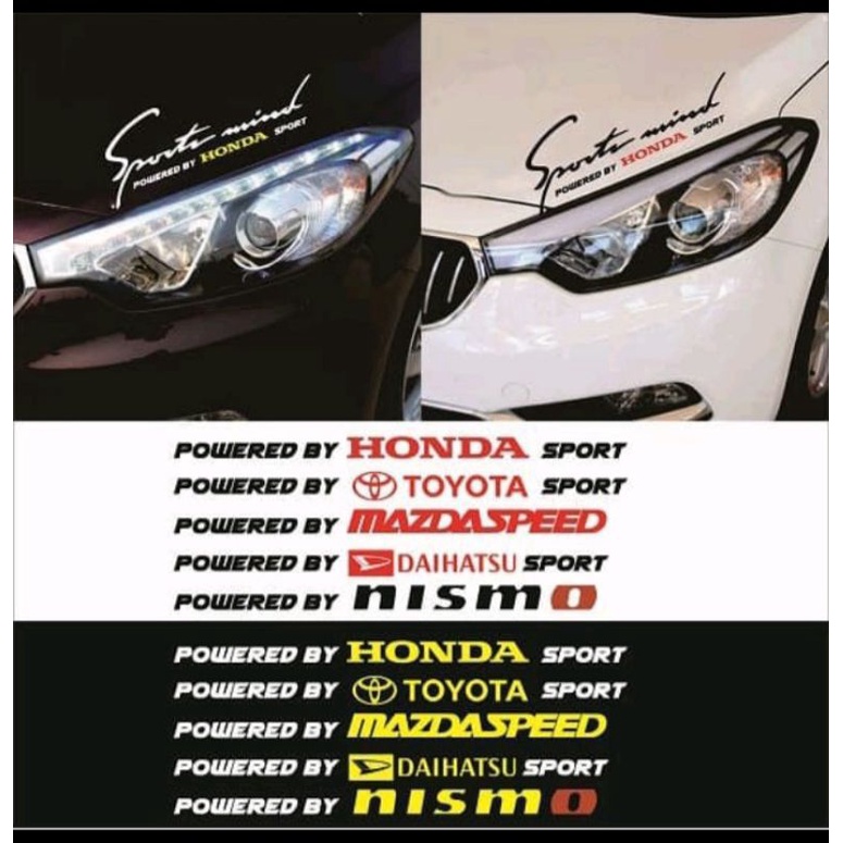 stiker mobil headlamp variasi hitam putih