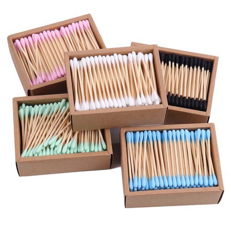 Selection Cotton Bud buds Korek Kuping telinga charmi pembersih bukan pigeon huki kayu bambu