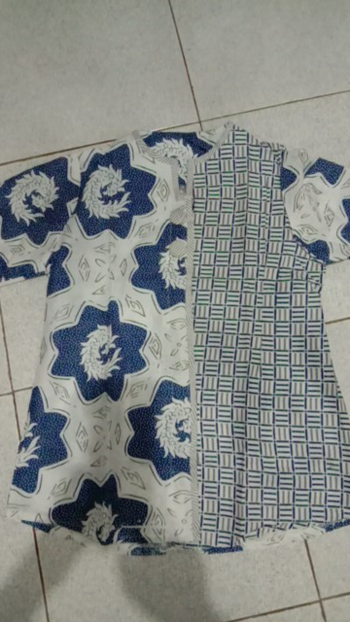 Tey-17 Batik Wanita Asj Sa Hrb026 Kenongo Kemeja Tosca Pendek