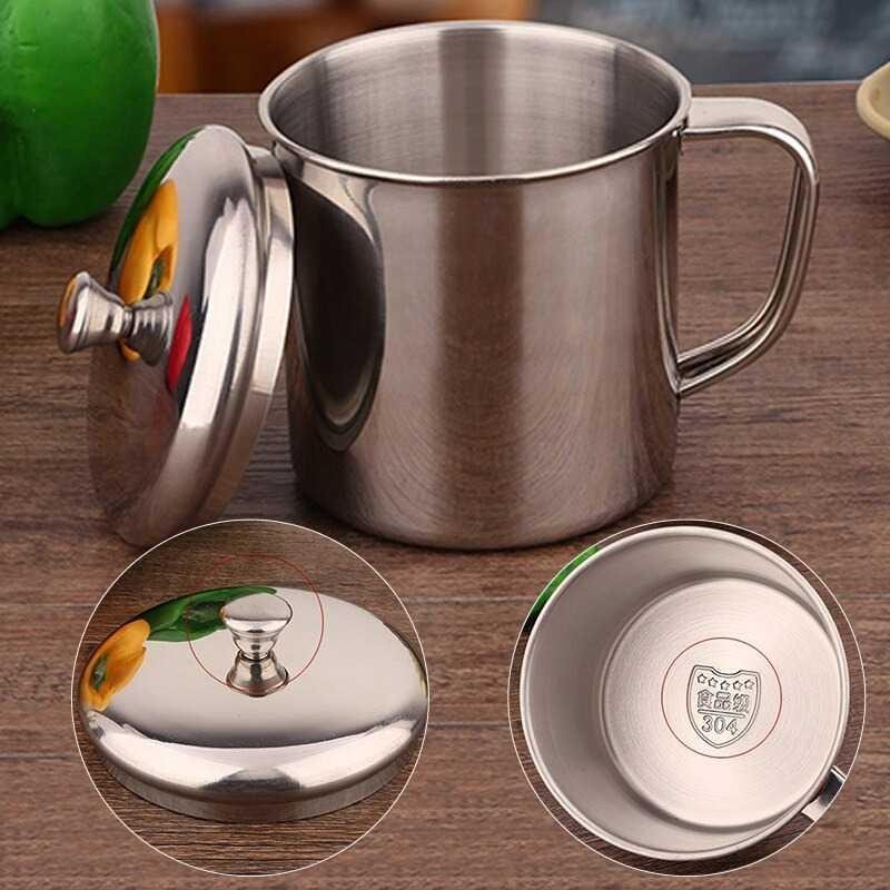 Gelas Susu Kopi Teh Bir Mug Drinkware Stainless Steel 350ml - HH-8604 - Silver