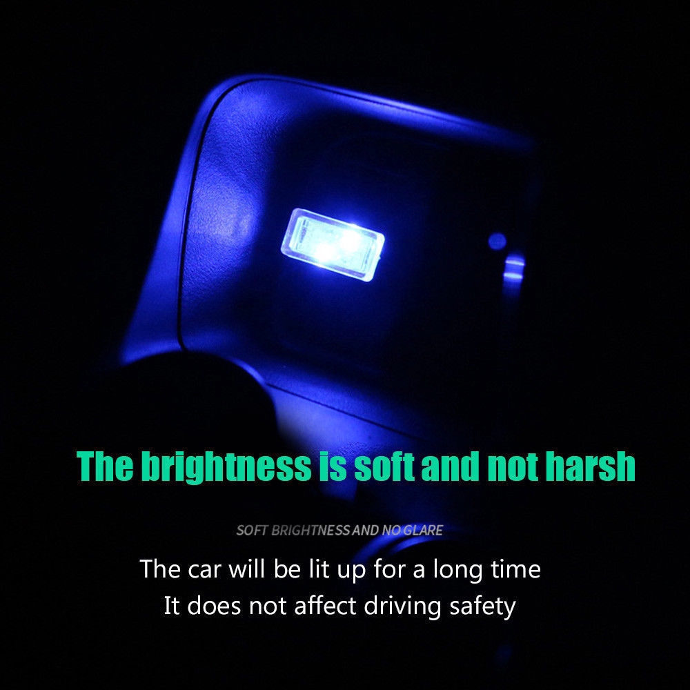 Ultra Blue USB Plug-In Miniature LED Car Interior Ambient