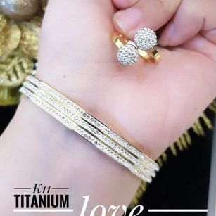 TiTanium set gelang cincin T04