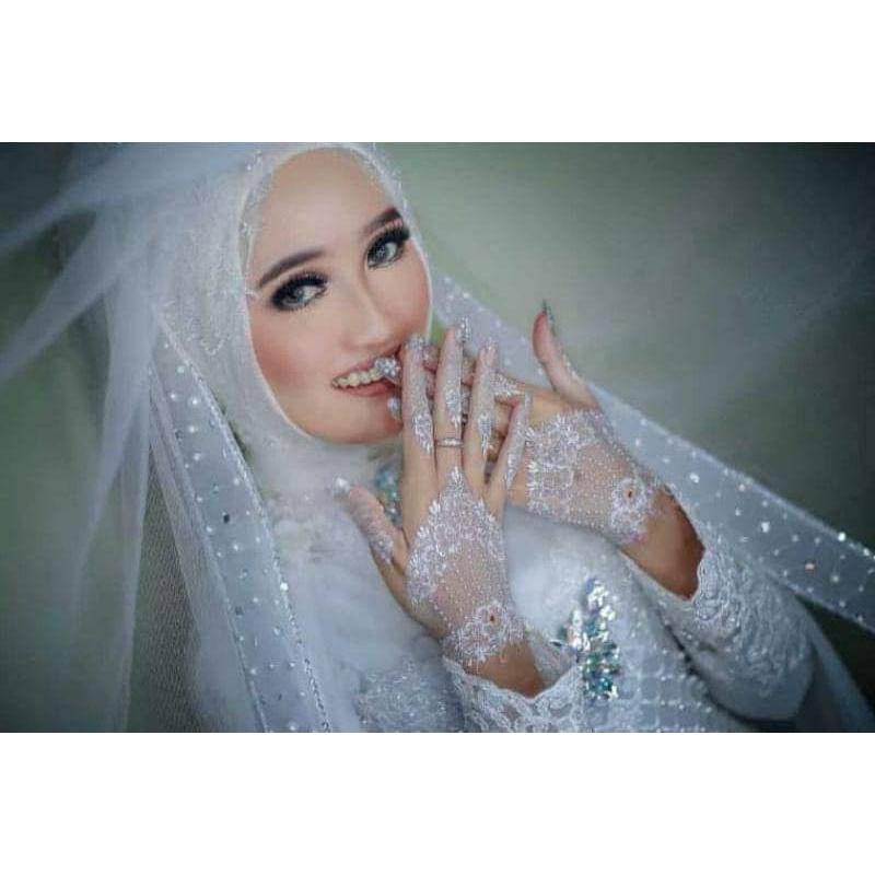 Slayer pengantin veil payet