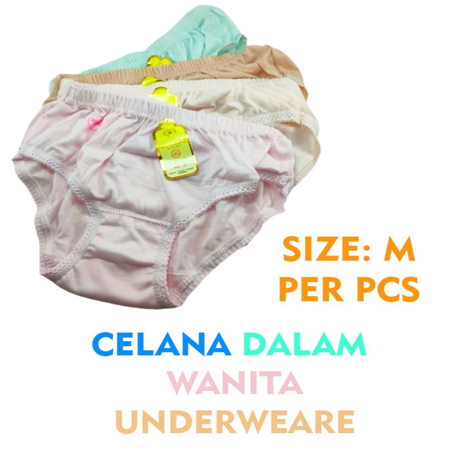 Celana Dalam Wanita Polos - Bahan Ringan &amp; Nyaman Termurah