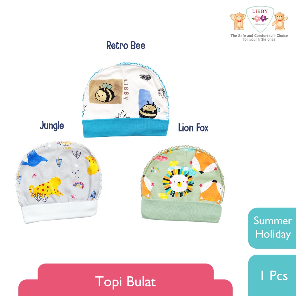 Libby Baby Topi Bulat Motif Series