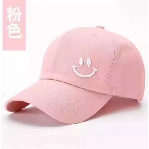 Topi Distro pria dan wanita Motif Smile Gaya Trendy Kekinian dengan bahan Berkualitas