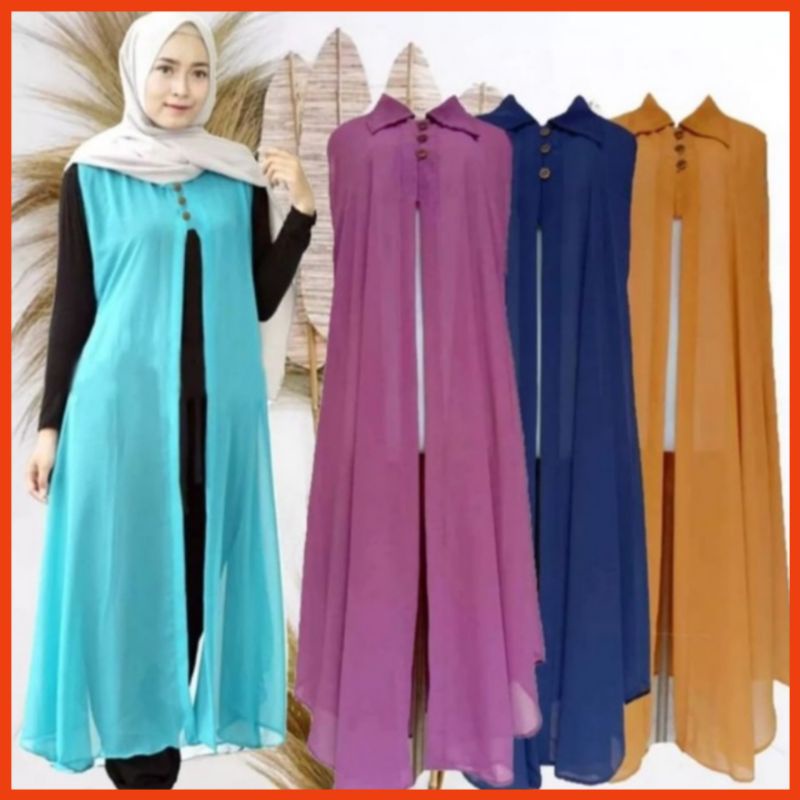 Cardigan Wanita Panjang Tanpa Lengan