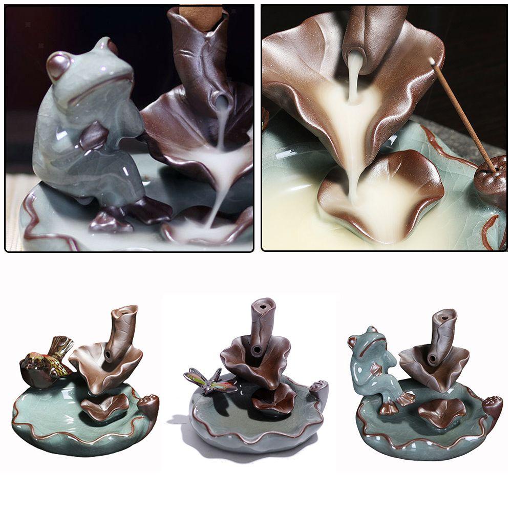 Populer Backflow Incense Burner Hewan Lucu Meditasi Aromaterapi Box