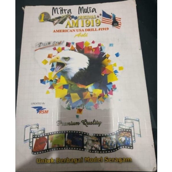 Kain American Drill meteran bahan kain seragam American 1919 Original KATALOG BAG I