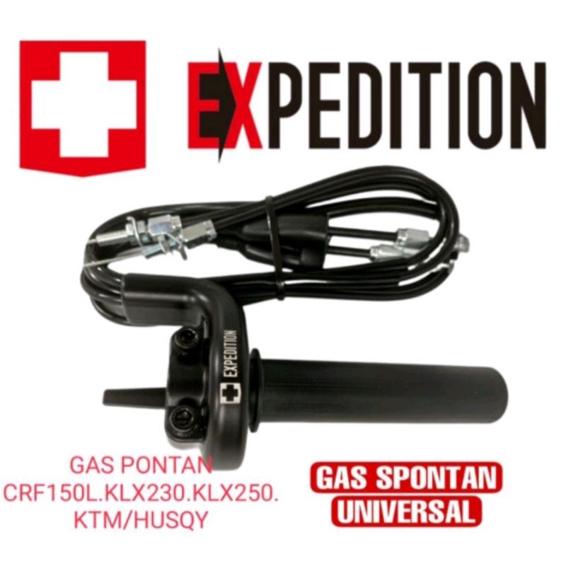 Gas spontan 2 kabel EXPEDITION KLX / CRF / WR / D-Tracker DILL UNIVERSAL MOTOR