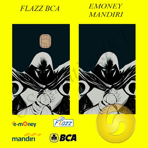 CUSTOM KARTU FLAZZ BCA GENERASI 2 ATAU EMONEY/SALDO 0 - MOON KNIGHT EDITION