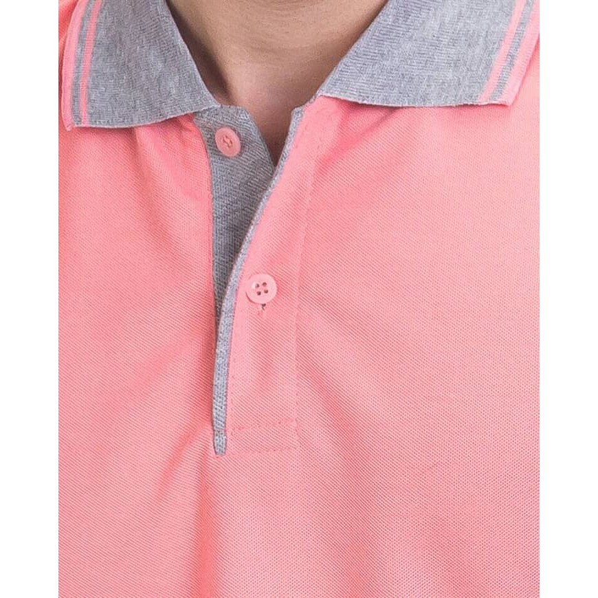 Baju Kaos Kerah Polo Shirt Pria Pink