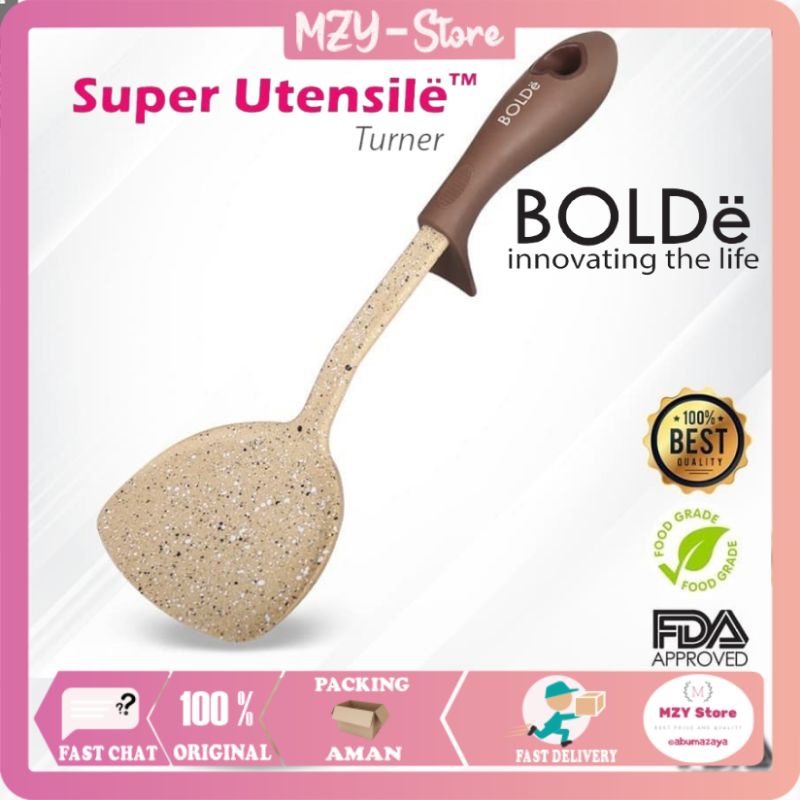 (FREE Sendok Takar) BOLDe Super Utensile Beige Spatula BOLDe Sutil Sodet Sendok Satuan Bolde 1 Pcs - ORIGINAL 100%