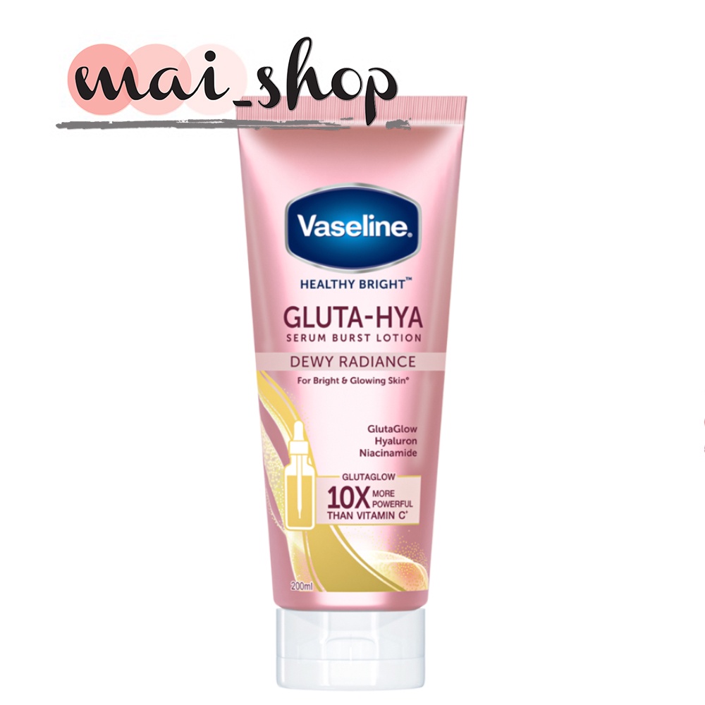 Vaseline Healthy Bright​ Gluta Hyaluron Niacinamide Serum Lotion Dewy Radiance (PINK)
