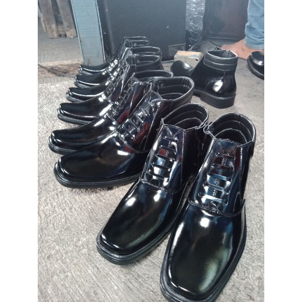 /garansi PDH asli /Sepatu PDH Pria Kulit Asli Sepatu SATPAM TNI POLISI SECURITY Pantofel casual berkualitas murah terbaru