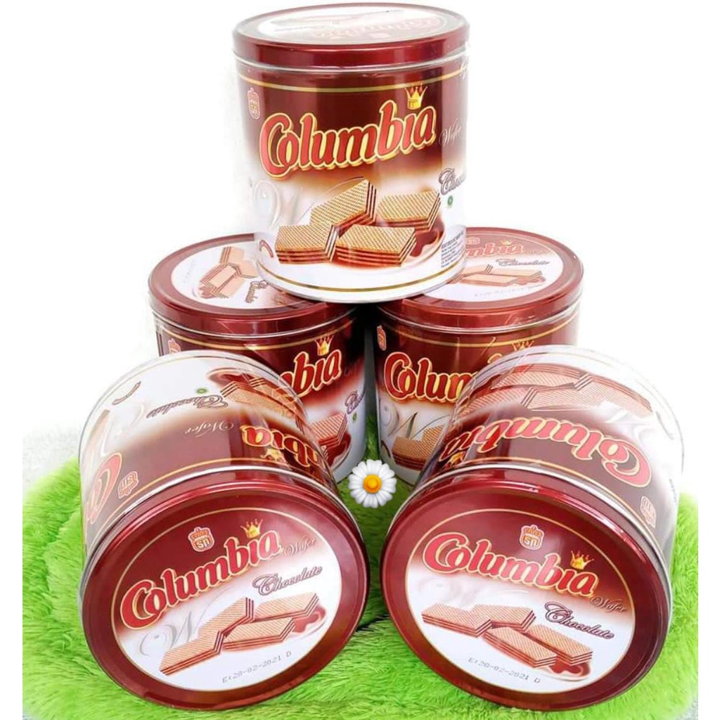 COLUMBIA WAFER COKLAT 500Gr/WAFER KALENG COLUMBIA 500gr