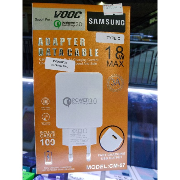 TRAVEL CHARGER OPPO,SAMSUNG,VIVO,RELME TYPE C