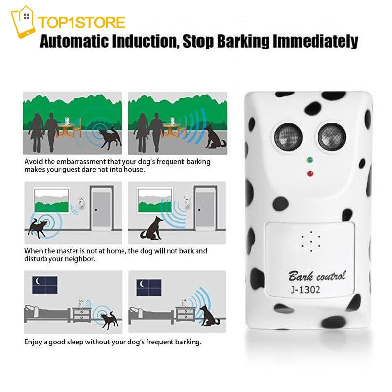 Promo Cod Top1 Ultrasonic Stop Barking Dog Training Anti Bark Barking Control Trainer Device Shopee Indonesia