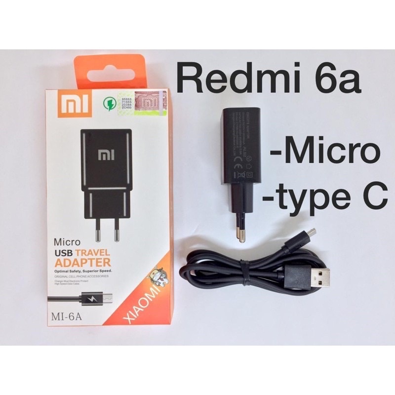 CHARGER REDMI 6A MICRO/TYPE C FAST CHARGING