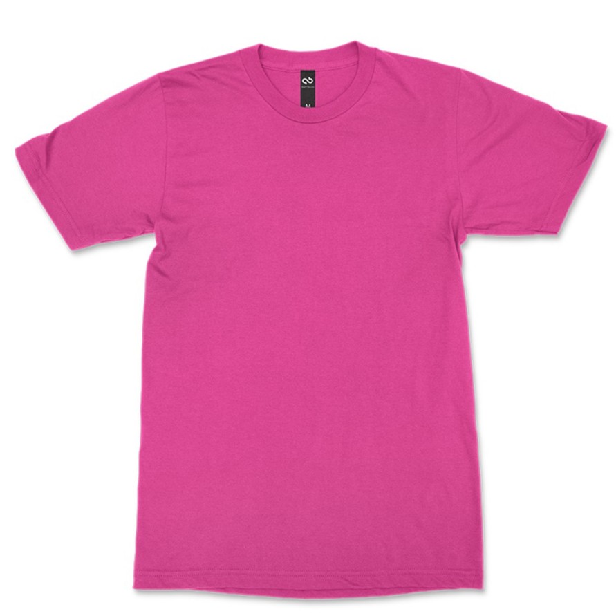 Kaos Polos T-Shirt Buffback Cotton Combed 30 S Pink