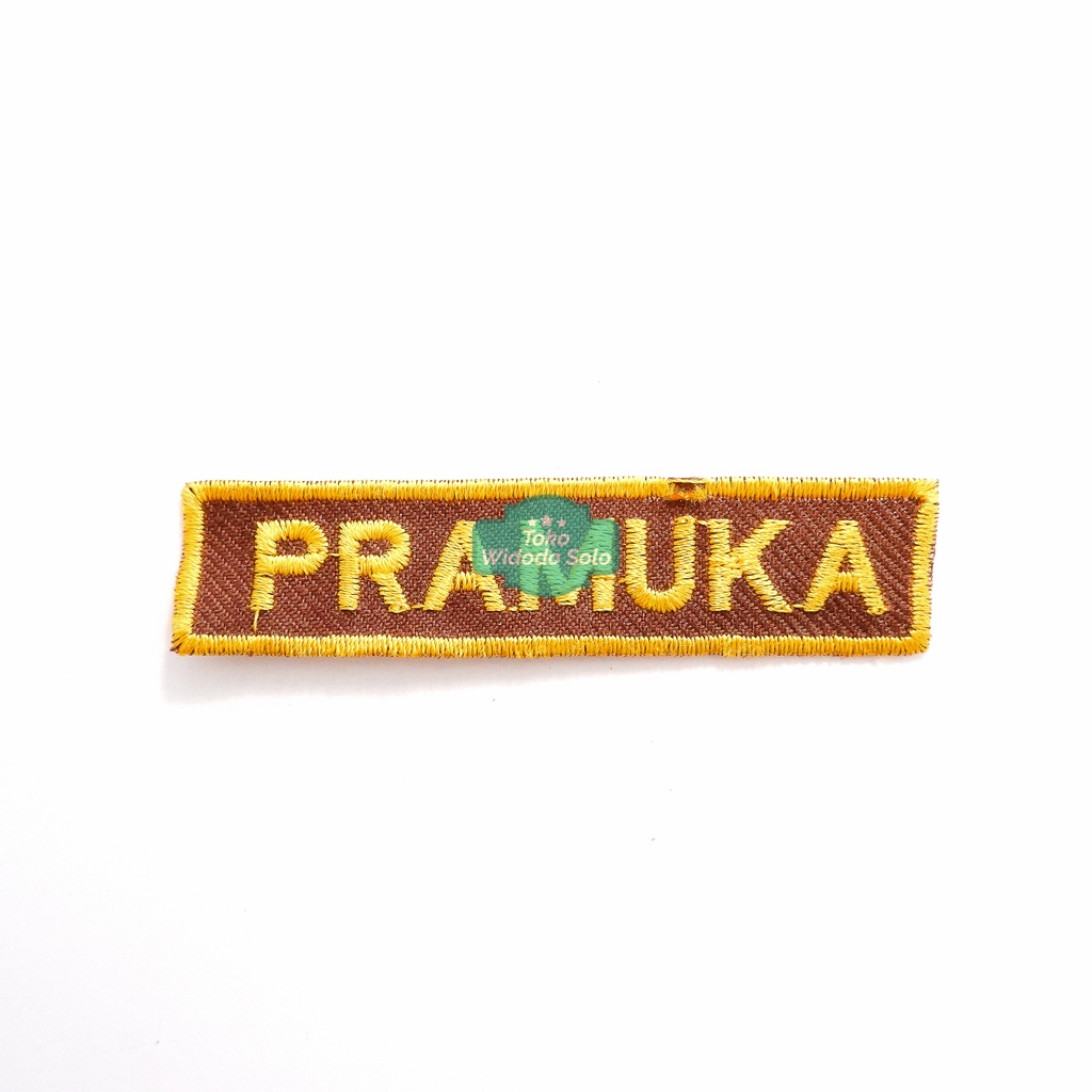 

1 BUAH Bed Tulisan PRAMUKA Bordir (Bet Badge Logo) 2x8cm