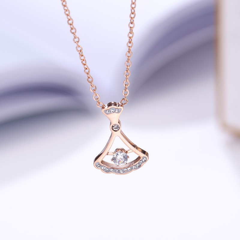 [New] Kalung aksesoris titanium mini korea hadiah wanita cewek 316L anti karat KK165