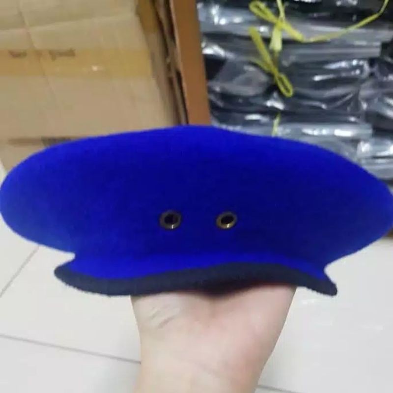 Baret biru airud + emblem