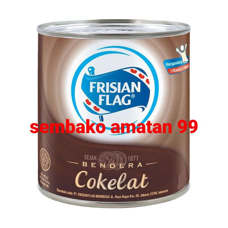 Frisian Flag Susu / Susu Bendera Full Cream Kaleng 370 Gram Cokelat