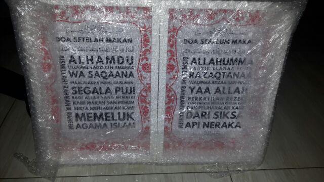 Pajangan Hiasan Dinding Kaligrafi Doa Makan Uk 20x30