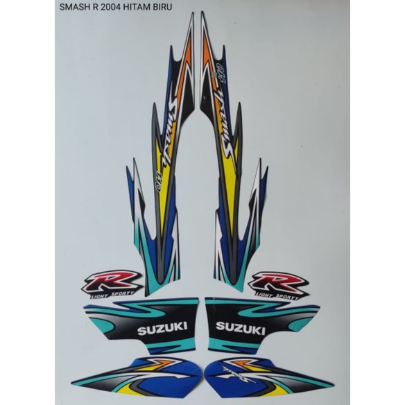 STRIPING SMASH R 2004 HITAM BIRU
