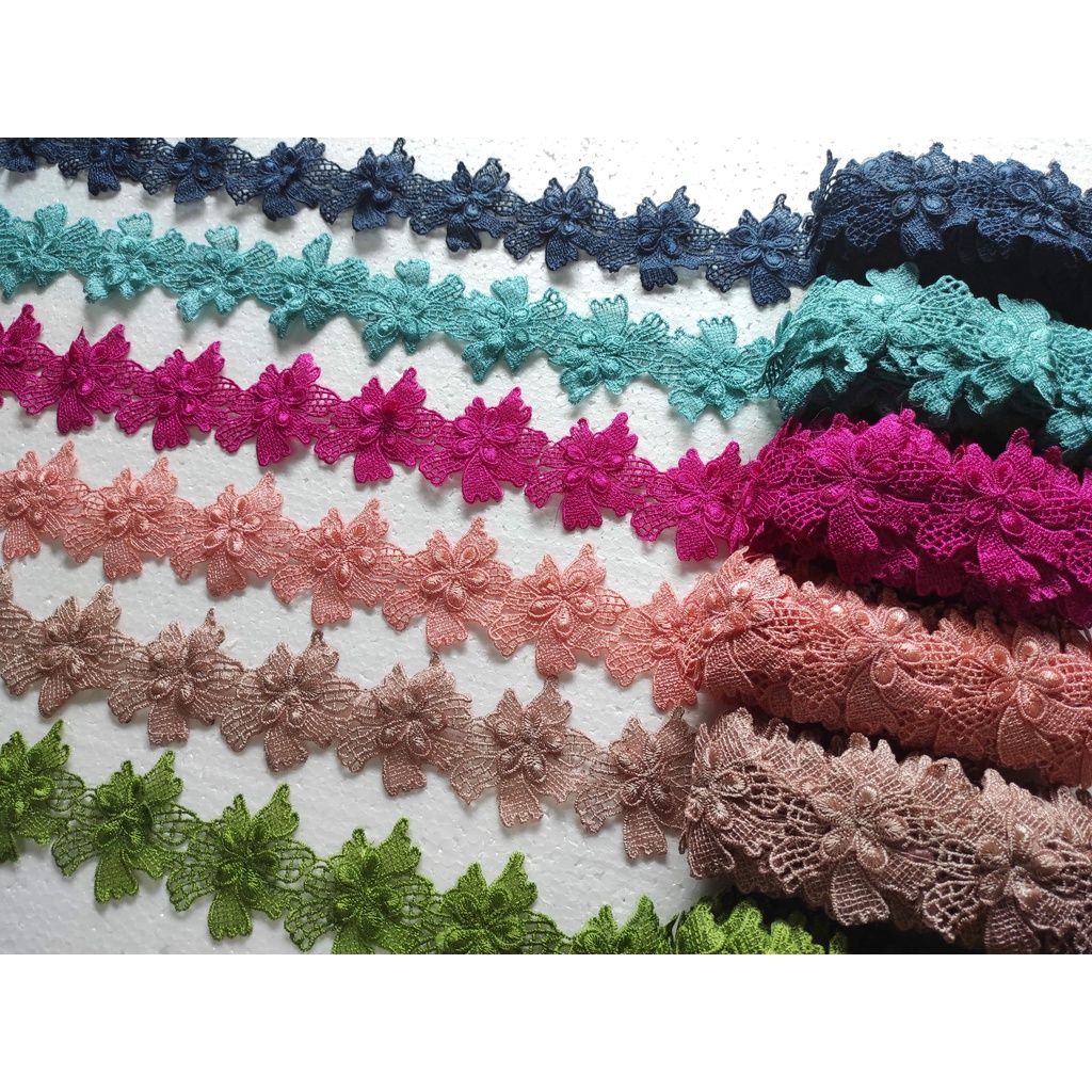 RENDA ROLL BUNGA TIMBUL 3D MOTIF LILI
